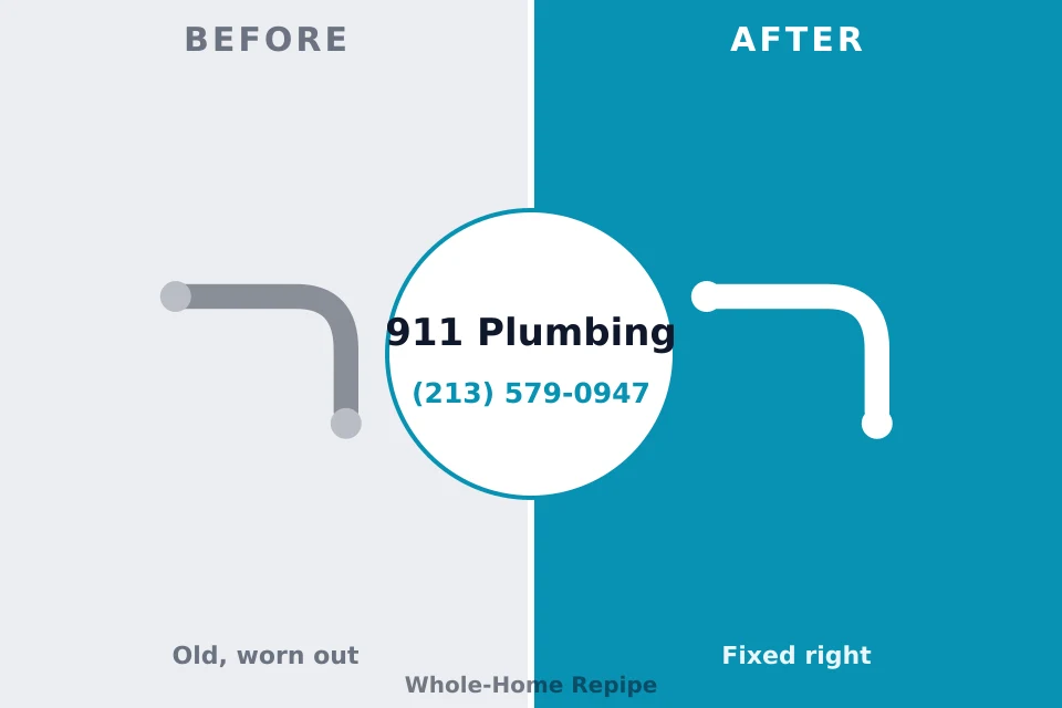 Before and after: plumbing company Speedway, IN